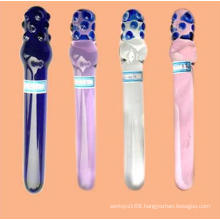 Appeal Female Sex Toy Transparent Glass Crystal Penis Penis Backyard G-Spot Anus Sex Toys (IJ-GD2030)